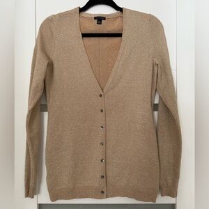 Ann Taylor Shimmering Gold Cardigan Sweater - XS